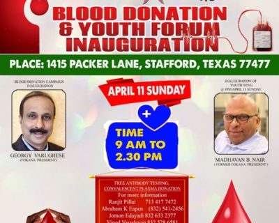 FOKANA Texas Region Blood Donation camp